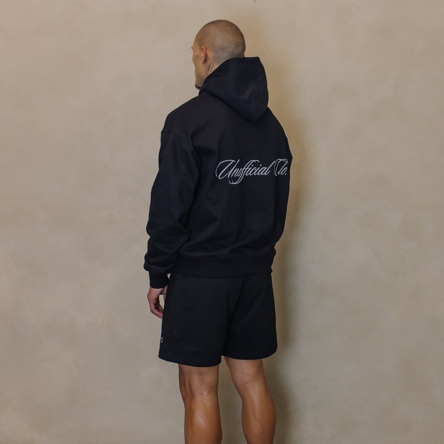 Script French cotton Hoodie